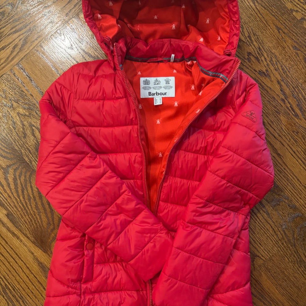Barbour Vibrant Red Puffer Jacket